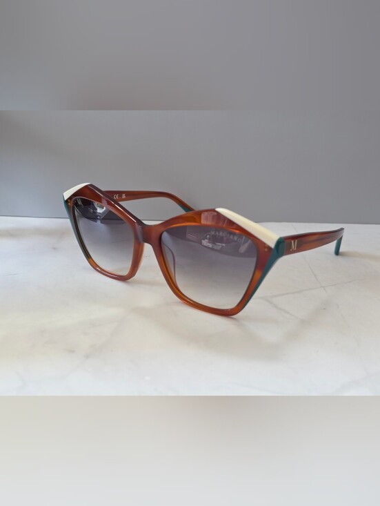 Guess by Marciano Accessories - Marciano by Guess GM0832 Cat Eye Sunglasses Brown Teal Ivory Colorblock